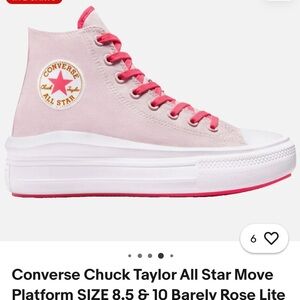 Converse Barely Rose High-Top Platform Sneakers with Pink Accents